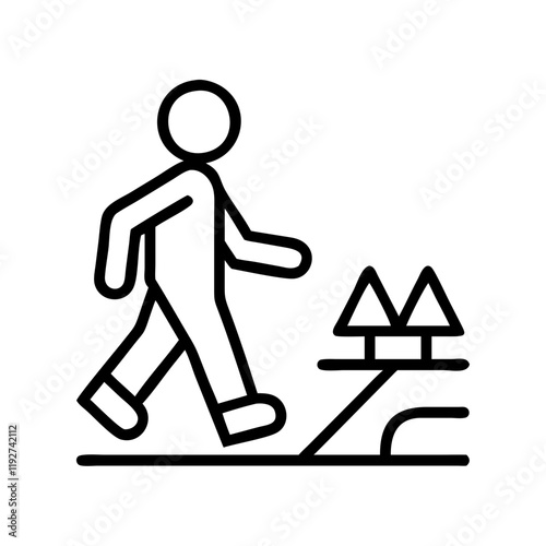 casual stroll icon, casual stroll line art - simple line art of casual stroll, perfect for casual stroll logos and icons and themed design