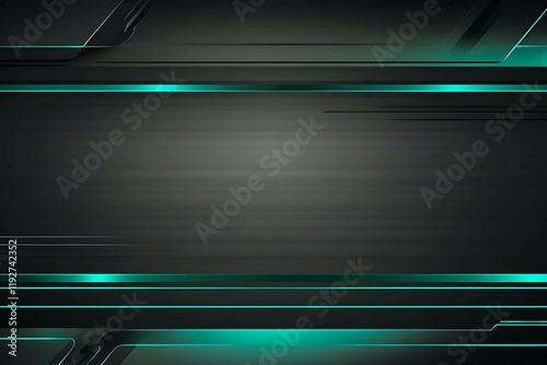 Abstract black background with green accents, futuristic design elements, and geometric patterns, perfect for technology and gaming themes.
