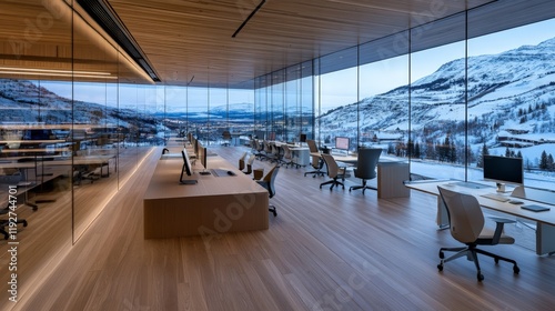 Wallpaper Mural A Modern Office with Smart Technology and Minimalist Design Torontodigital.ca