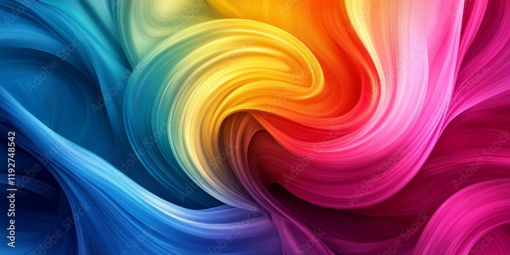Abstract Bright Color Flow Background, Generative AI Abstract Bright Color Flow Background, Generative AI