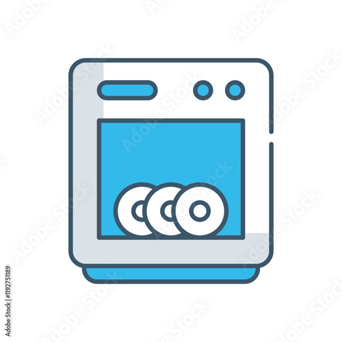 Dishwasher vector icon