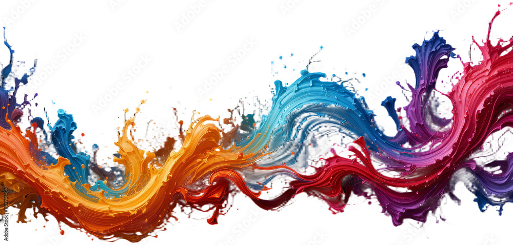 Obraz premium a colorful paint splashes