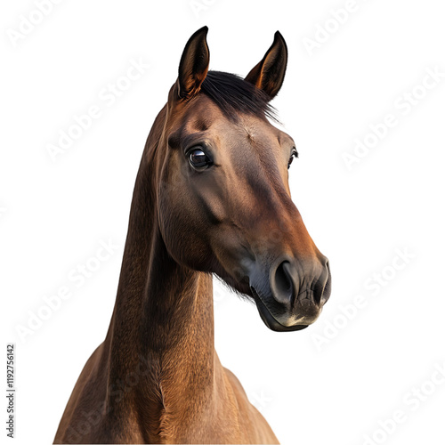 Elegant Brown Horse Portrait Dark Background Beautiful Animal Photography Majestic Equine Headshot  
