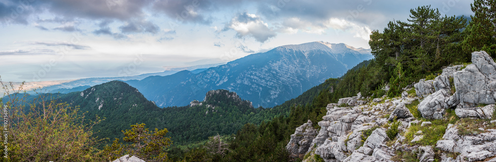 Fototapeta premium Panorama in Olympus mountain