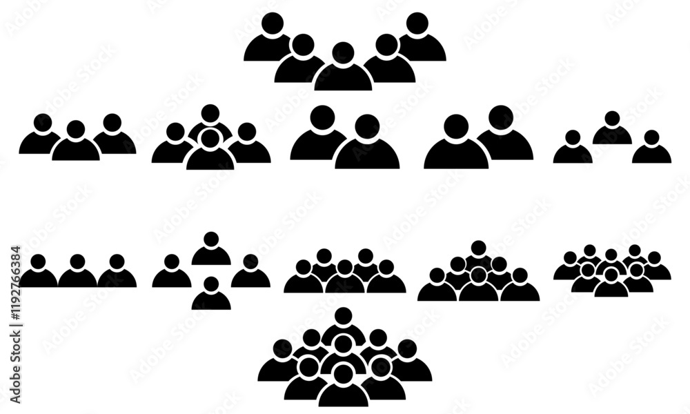 Fototapeta premium Set Of Team Icon, Simple Icon Vector Design, best used for presentation, application, web and banner 