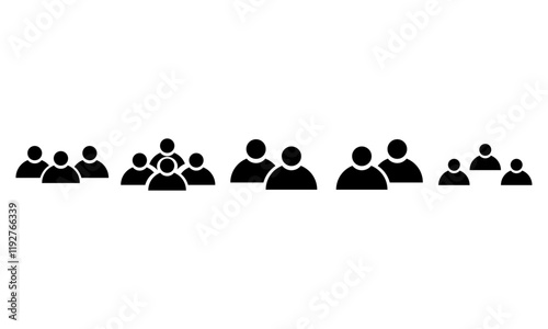 Set Of Team Icon, Simple Icon Vector Design, best used for presentation, application, web and banner	