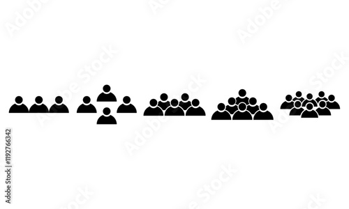 Set Of Team Icon, Simple Icon Vector Design, best used for presentation, application, web and banner	