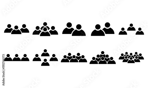 Set Of Team Icon, Simple Icon Vector Design, best used for presentation, application, web and banner	