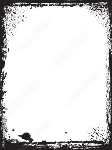 Detailed grunge border - vector