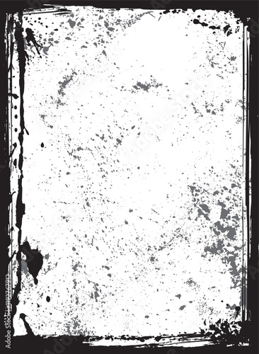 Detailed grunge border - vector