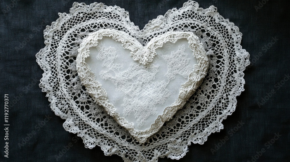 Obraz premium Heart shaped lace