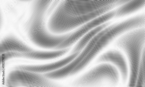 Wallpaper Mural This abstract black and white pattern features wavy lines and gradients, creating a dynamic aesthetic. It blends contemporary style with Torontodigital.ca