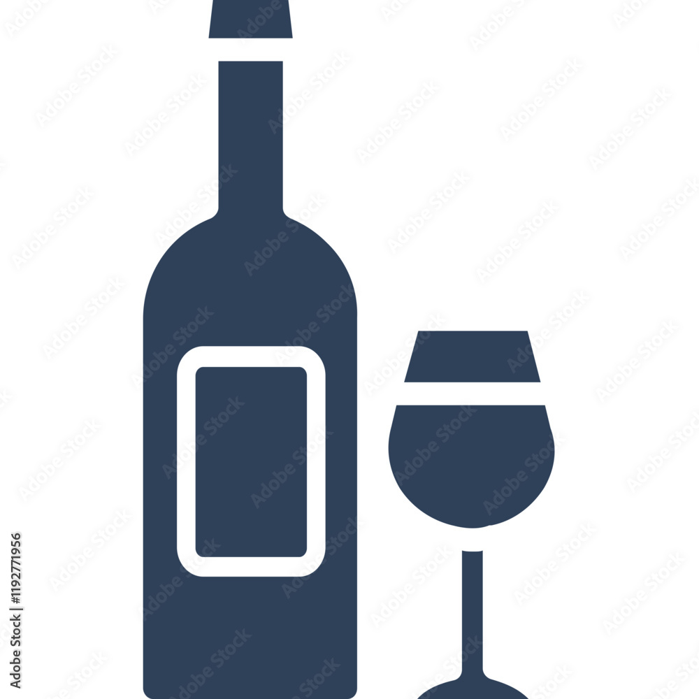 Champagne vector icon with an isolated background Champagne vector icon with an isolated background