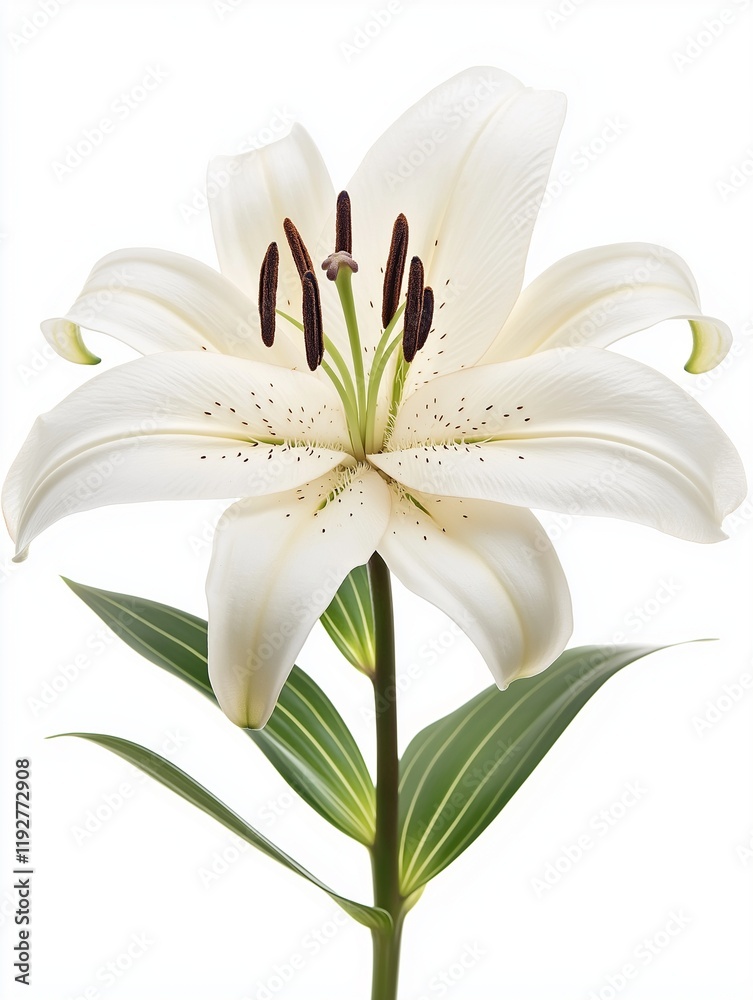 Obraz premium lily flower isolated on white background