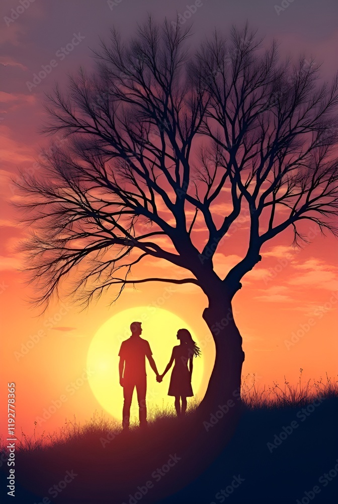 parent and child,romantic sunset silhouette, couple holding hands, love and romance background, sunset tree silhouette, romantic evening scenery, sunset couple wallpaper, nature love scene, emotional parent and child,romantic sunset silhouette, couple holding hands, love and romance background, sunset tree silhouette, romantic evening scenery, sunset couple wallpaper, nature love scene, emotional