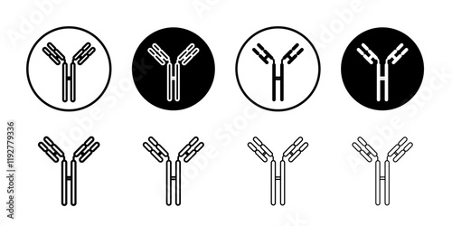 Antibody icon linear logo isolated