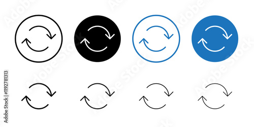 Exchange icon linear logo isolated