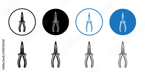 Pliers icon linear logo isolated