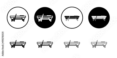 Pool table icon linear logo isolated