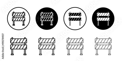 Roadblock icon linear logo isolated