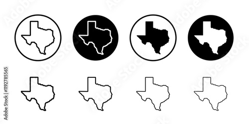 Texas icon linear logo isolated
