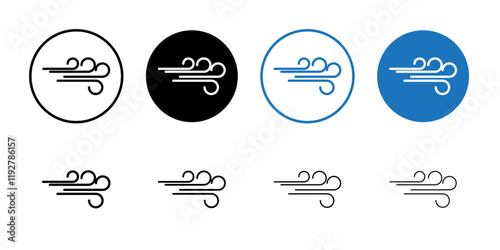 Windy icon linear logo isolated