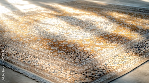 Intricate Persian Rug in Contemporary Space photo