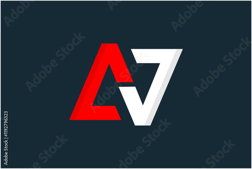 Initial AJ Logo Design Vector