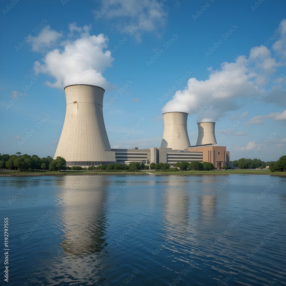 Nuclear power plant near the lake or sea Nuclear power plant near the lake or sea