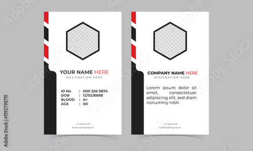 Simple Creative and Professional Office and Business id card design and modern Student id card design template 
