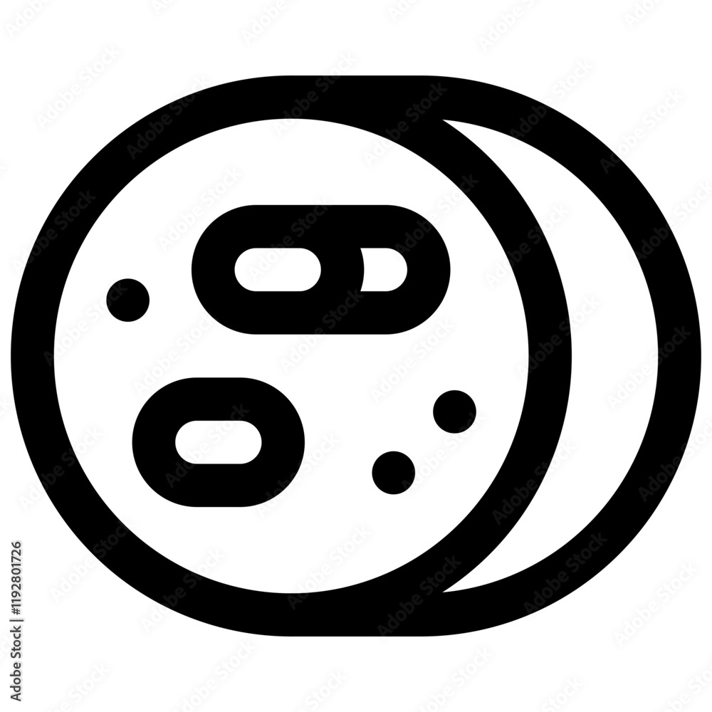 Fourme d'Ambert cheese. Editable stroke vector icon. Fourme d'Ambert cheese. Editable stroke vector icon.