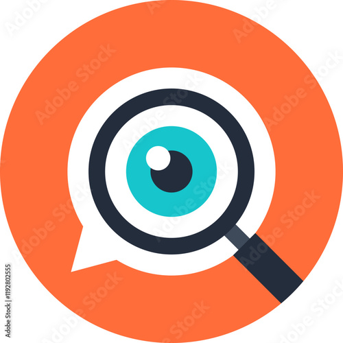 Monitoring flat vector web icon