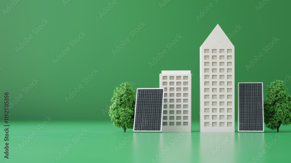 Sustainable urban development with solar panels modern city digital art green environment aerial view eco-friendly concepts Sustainable urban development with solar panels modern city digital art green environment aerial view eco-friendly concepts