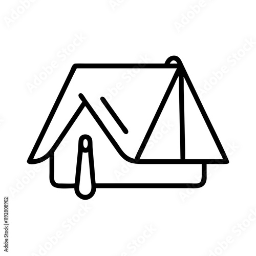 shelter tarp icon, shelter tarp line art - simple line art of shelter tarp, perfect for shelter tarp logos and icons and themed design