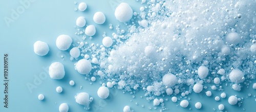 Wallpaper Mural White spheres, powder, blue backdrop Torontodigital.ca