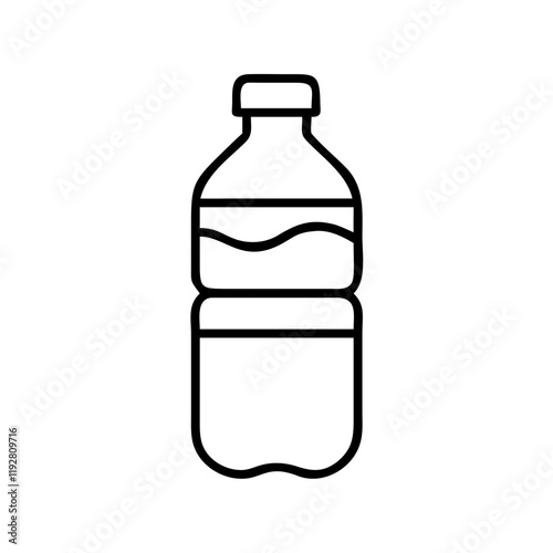 water bottle icon, water bottle line art - simple line art of water bottle, perfect for water bottle logos and icons and themed design