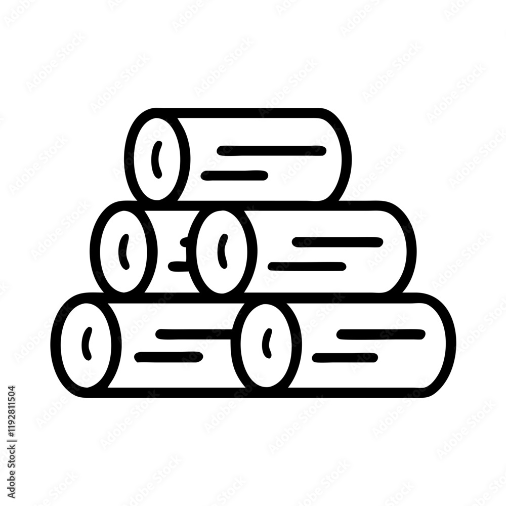 firewood stack icon, firewood stack line art - simple line art of firewood stack, perfect for firewood stack logos and icons and themed design firewood stack icon, firewood stack line art - simple line art of firewood stack, perfect for firewood stack logos and icons and themed design