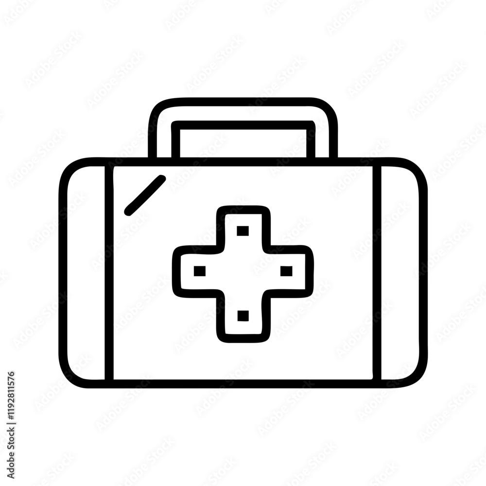 first aid kit icon, first aid kit line art - simple line art of first aid kit, perfect for first aid kit logos and icons and themed design first aid kit icon, first aid kit line art - simple line art of first aid kit, perfect for first aid kit logos and icons and themed design