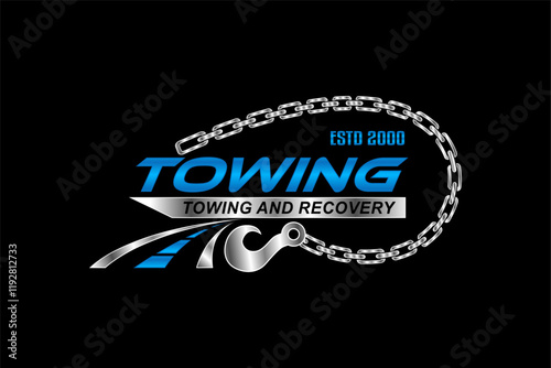 towing car logo template Crane Service