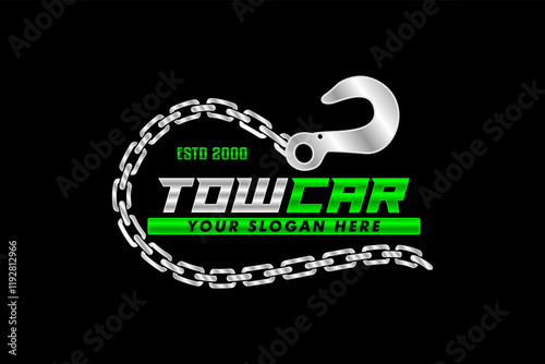 towing car logo template Crane Service