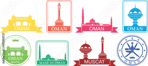 Oman logo. Isolated Oman on white background