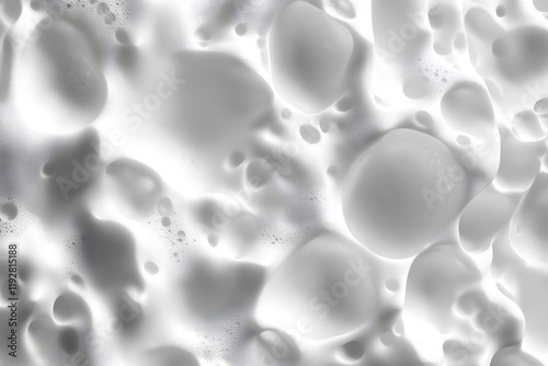 Wallpaper Mural Abstract White Foam Texture: Bubbles, Close-Up, Smooth, Creamy, Soft, Airy, Light, Surface, Background, Design Torontodigital.ca