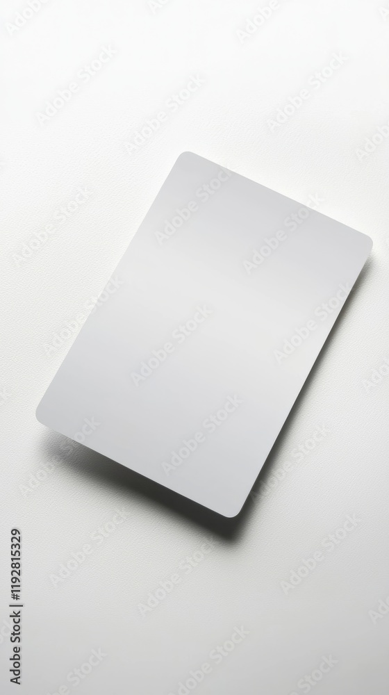 Blank bank card positioned at an angle against a neutral background suitable for various banking contexts. Generative AI Blank bank card positioned at an angle against a neutral background suitable for various banking contexts. Generative AI