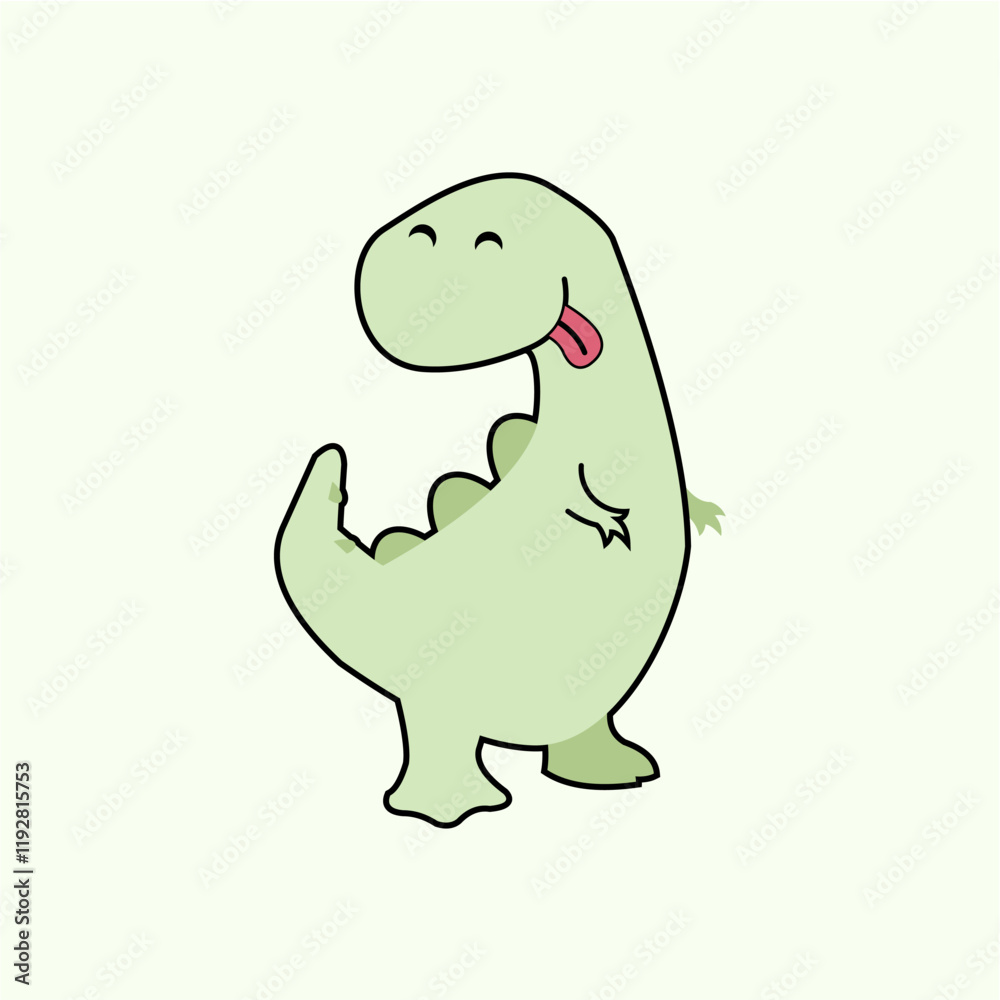 funny dinosaur expressions illustration