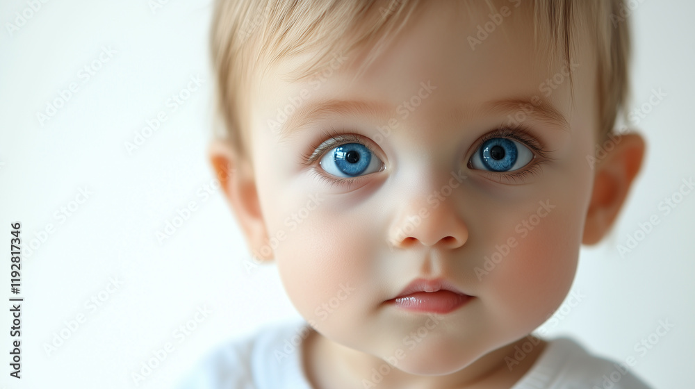 Portrait of a toddler with bright blue eyes Portrait of a toddler with bright blue eyes