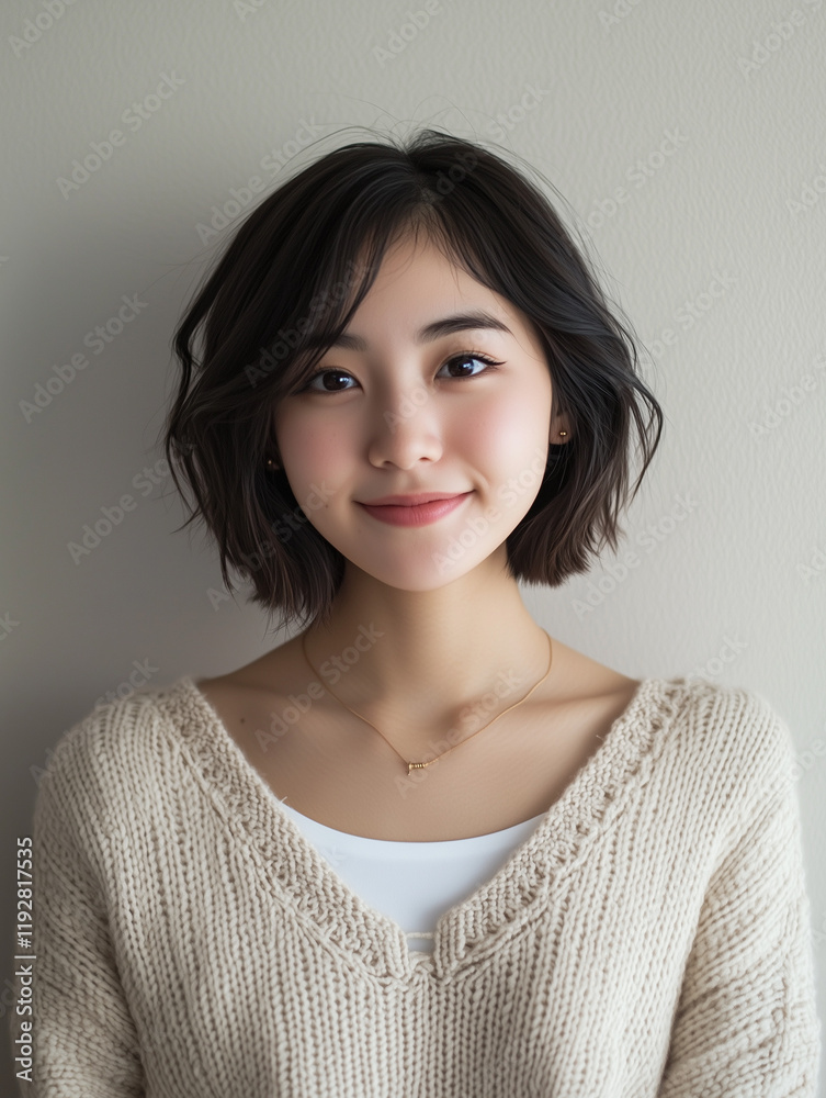 Fototapeta premium マッチングアプリを使っている若い女性