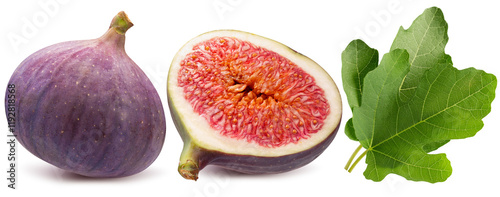 set of figs isolated on white background photo