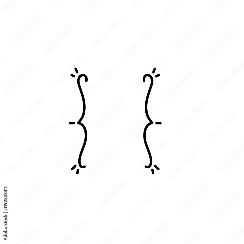 Fototapeta premium bracket ornament icon