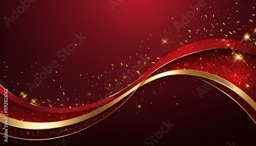 Elegant Award Ceremony Template, Glamorous Red And Gold Sparking Background, Modern Red And Gold Abstract Template