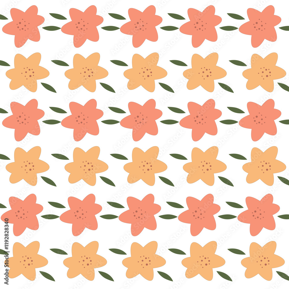 Fototapeta premium Natural Floral Spring Pattern Texture Background Vector 